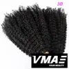 VMAE Hot selling Indian Natural Natural 100g Afro Kinky Curly 3A 3B 3C Remy Virgin Tape Nas Extensões de Pacotes de Cabelo Humano