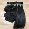 Extensões de cabelo cortadas de um único doador, cabelo liso e sedoso indiano malaio cru, pode ser branqueado, cor loira muito branca