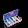 Free Shipping Adjustable 10 Compartment Plastic Clear Storage Box for Jewelry Earring Tool Container Box LX2057