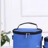 Матовый ткань Lunch Box Bag Теплоизоляция складная Wrap цилиндр большой емкости Пакет Портативный Держите Теплый сумка молнии 7 2emE1