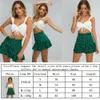 Frauen Sommer Sexy Hohe Taille Stretch Swing Röcke Damen Boho Strand Grün Polka Dot Mini Rock1