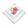 Hem Textiler Hot 100% Bomull Handkerchief Cutter Ladies Handkerchief Craft Vintage Hanky ​​Floral Bröllop Handkerchief 30 * 30cm Slumpmässig Färg S