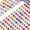 Hot Selling Children DIY Dekorativ 3D Självhäftande Multicolor Dekorativ Rhinestone Sticker 168pcs / ark Storlek på 6mm