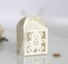 100pcs Bear Wedding Candy Boxes Favor Holders Design With Ribbon Supply To Baby Shower Birthday Party Exquisite Boxes