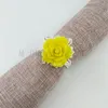 Rose Flower Napkin Ring 8 Colors Napkin Holder Serviette Holder For Wedding Party Dinner Table Decoration Accessories