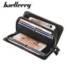 baellerry Crocodile pattern designer Long Business Man wallet double zippers Men's leather clutch bag male purse phone handbag