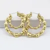 2019 Luxury Jewelry Multiple Shapes Ethnic Large Vintage Gold Plated Bamboo Hoop Earrings for Women 9 Modes free choice