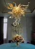 100% lámpara soplada por la boca CE UL borosilicato estilo Murano vidrio Dale Chihuly arte artesanía única lámpara colgante candelabro chino