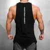 MuscleGuys Gimnasios Stringer Ropa Bodybuilding Tank Top Men Fitness Singlet sin mangas Camisa sin mangas Sólido Algodón Camiseta Músculo VESTE1