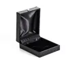 Manschettenknopfboxen, schwarze Lederbox, Geschenkbox, Manschettenknopfetui, Manschettenknopf-Flip-Cover-Organizer-Boxen