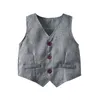 Boys Wedding Suits Kids Clothes Toddler Formal Kids Suit Children'S Wear Grey Vest + Shirt + Trousers Boys Outfit Baby Clothes