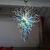 Colorful Large Blown Murano Glass pendant lamps Art Deco Crystal LED Chandelier Customized Lighting Fixture