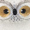 Dgrain Hollow Owl Women Silver Crystal Вечерняя сцепление с кладкой Свадебная вечеринка коктейль с бриллиантами и кошелька кошелек 277J