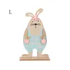 عيد الفصح الأرنب ديكور الخشب أرنب أرنب أرنب كرافت هدية لطيف العزاء حزام النمذجة صغير خشبي الحرف اليدوية