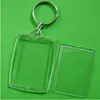 DIY Acrylic Blank Photo Keychains Shaped Clear Key Chains Insert Photo Plastic Keyrings Photo Frame Free Shipping