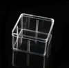 Caja de plástico cuadrada de 9,5 x 9,5 cm para accesorios pequeños Cajas de embalaje de PVC transparente con contenedor de tapa SN4461
