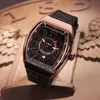 Vanguard Watch New Men's Collection Rose Gold Case Date v 45 Sc Dt Black Dial Automatic Mens Watch Leather/Rubber Strap高品質のGents Watches
