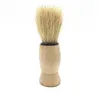 Natura Manico in legno Pennello da barba da uomo morbido Puro capelli in nylon grande Pulizia del viso morbida Trucco Rasoio per il viso Pennello Strumenti per la rasatura KD1