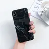 Vattentäta telefonfall för iPhone 6 7 8 x 11 12 xr XS Pro Max Ultra Thin Soft Beautiful Marble Silicone Case