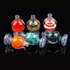 Mooie waterpijpkleurige glazen bubbelkap voor 21,5 mm/25 mm OD Quartz Banger thermische nagels