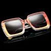 Óculos de sol antiUV QJ011 Plank frame resina lense Óculos quadrados para mulheres Nova chegada 2019 65mm UV400 moda óculos de sol com cas1355278