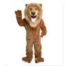 Hoge kwaliteit leeuw mascotte kostuum volwassen grootte dappere leeuw cartoon kostuum feestkostuum fabriek direct 196U