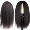 Yaki – perruque Lace Front Wig naturelle lisse, sans colle, 13x4, transparente, suisse, densité 150, 24 pouces, pour femmes noires