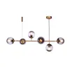 Nordic long glass ball bar chandelier designer creative personality model room dining table pendant lights pendant lights glass