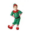 Costume de noël costume de lutin pour enfants cosplay festival parent-enfant adulte hommes et femmes costume de noël vert