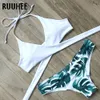 Ruuhee bikini set baddräkt badkläder kvinnor bikini sexig sommar strand bär vadderad baddräkt push up 2019 baddräkt för kvinnor