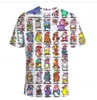 Fashion 3D T Shirts Skriv ut Djur Mäns Kvinnor Tshirt Anime Short Sleeve Tees O-Neck Tops Cartoon Tshirt 126