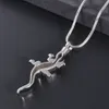 Z10076 Silver color lizard Cremation Jewelry with ashes lost pet stainless steel commemorative urn Necklace Holder souvenir Pend3402748