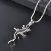 Z10076 SILVERKLAND LIZARD CREMATION SIERADE MET AS GELOVENDE PET Roestvrij staal herdenkingsroeps urn kettinghouder Souvenir Pend5689661