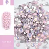 1pack Blandad storlek (SS4-SS20) Kristall Färgglad Opal Nail Art Strassdekorationer Glitter Gems 3D Manikyr Böcker Tillbehör Verktyg C19011401