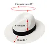 Summer Hat Women Panama Straw Hat Fedora Beach wakacje szerokie porześ