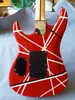 Custom 5150 van Halen Black White Stripe Red Art Series Electric Guitar FR Tremolo Bridge Top Selling