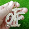 Iced Out Only the Family Pendant Halsband för män Kvinnliga lyxdesigner Mens Bling Diamond Letter Pendants Letters Gold Necklace L254Y