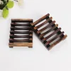 2022 Natural Bamboo Wood Soap Dishes Storage Holder Plate Bathroom Shower Soap Tray ST074