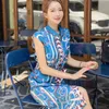 Корейский высококачественный взлетно-посадочная полоса мода элегантное зашнуровать винтажное платье напечатанные одиночные погружные женщины летние пляжные платья1