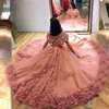 Luksusowa Księżniczka Off Ramię Płatka Balowa Suknia Prom Dresses Backless Robe de Soiree Vestido de Festa Dress Dress Pagew Formalna Dress