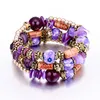 Bracelet coloré breloques bohème fleur bijoux filles mode perles ethniques bracelets pour femme Vintage multicouche Wrap perles brins cadeaux