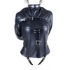 PU Läder Straitjacket Strikt kinky Fancy Straight Jacket för Kvinnor Sm Sm Body Harness Fetish Cosplay BDSM Bondage Gear Sex Toy