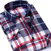 남자 긴 슬리브 싱글 가슴 셔츠 카미사 통기성 편안한 격자 무늬 인쇄 캐주얼 슬림 슈트 고품질 셔츠 cloth305o