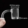 Beveled edge Top quartz banger 25mm nail 14mm 18mm Male Female Smoking Accessories for Dab Rigs Glass Bongs