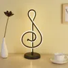 Moderne LED Muzieknoot Tafellampen Slaapkamer Nachtkastje Licht Creatieve Decoratie Studie Desk Lamp Oog Bescherm US / EU-stekker