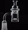 DHL Factory price 5mm Bottom Flat Top quartz domeless banger nail Cyclone Spinning Carb Cap and Terp Pearl Insert For glass rigs