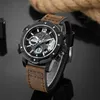 Top Brand Goldenhour Greatine Leather Mens Quartz Watch Sport Military Clocks Mentier Alarm Man Man