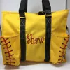 Outdoor beach bag sports canvas Handbags Softball Baseball Tote Football shouder bags Girl Volleyball Totes Storage Bags GGA1829