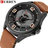 Curren Men's Watches Top Brand Luxury Fashion Business Date Quartz Wristwatch High Quality Leather Strap Clock Montre Homme