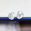 Pendientes de perlas de plata esterlina S925 Pendientes de pernos de perlas Pendiente de perla barroca para mujeres Aniversario Regalo Joyería de alto brillo 10 par / lote